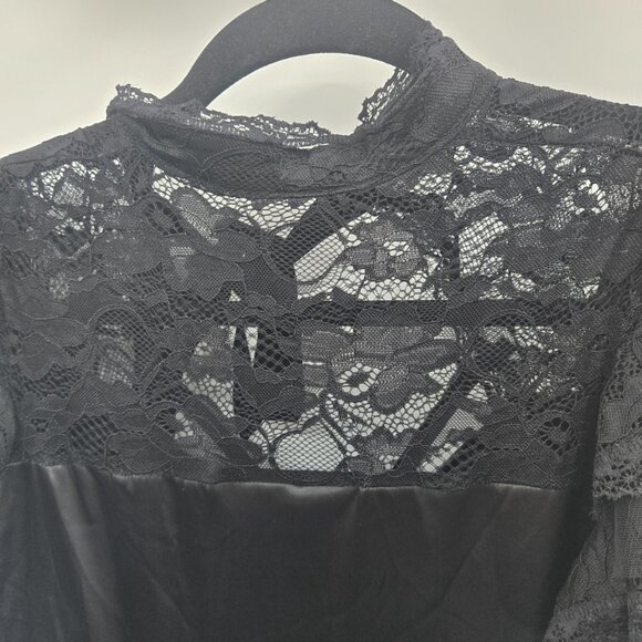 Killstar Gothic Dark Black Lace Bow Neck Wednesday Large - Picture 7 of 16